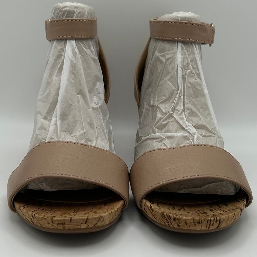 Naturalizer Areda Wedge Sandal Size 8.5 Wide NEW Cork Bottom Vintage Mauve - Picture 4 of 9